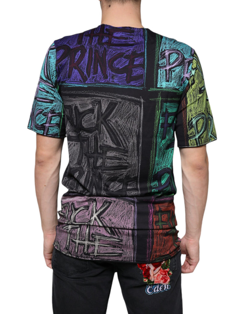 T-shirt en coton multicolore à imprimé graphique Dolce & Gabbana