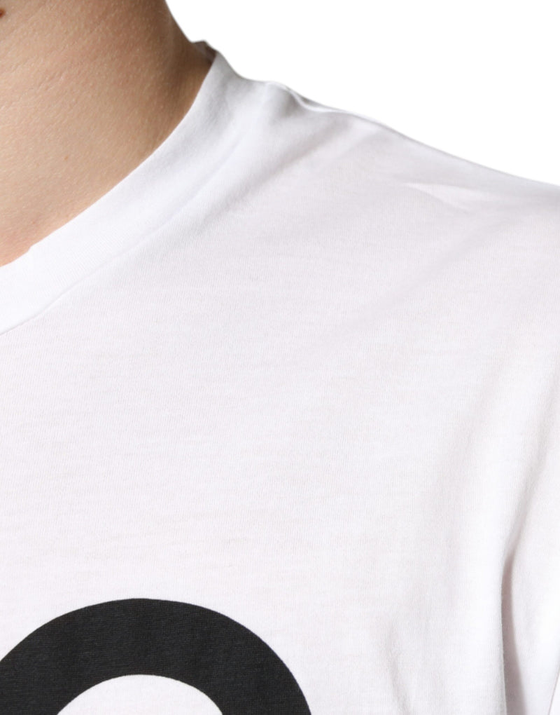 Camiseta informal blanca de algodón con estampado del logotipo DG de Dolce & Gabbana