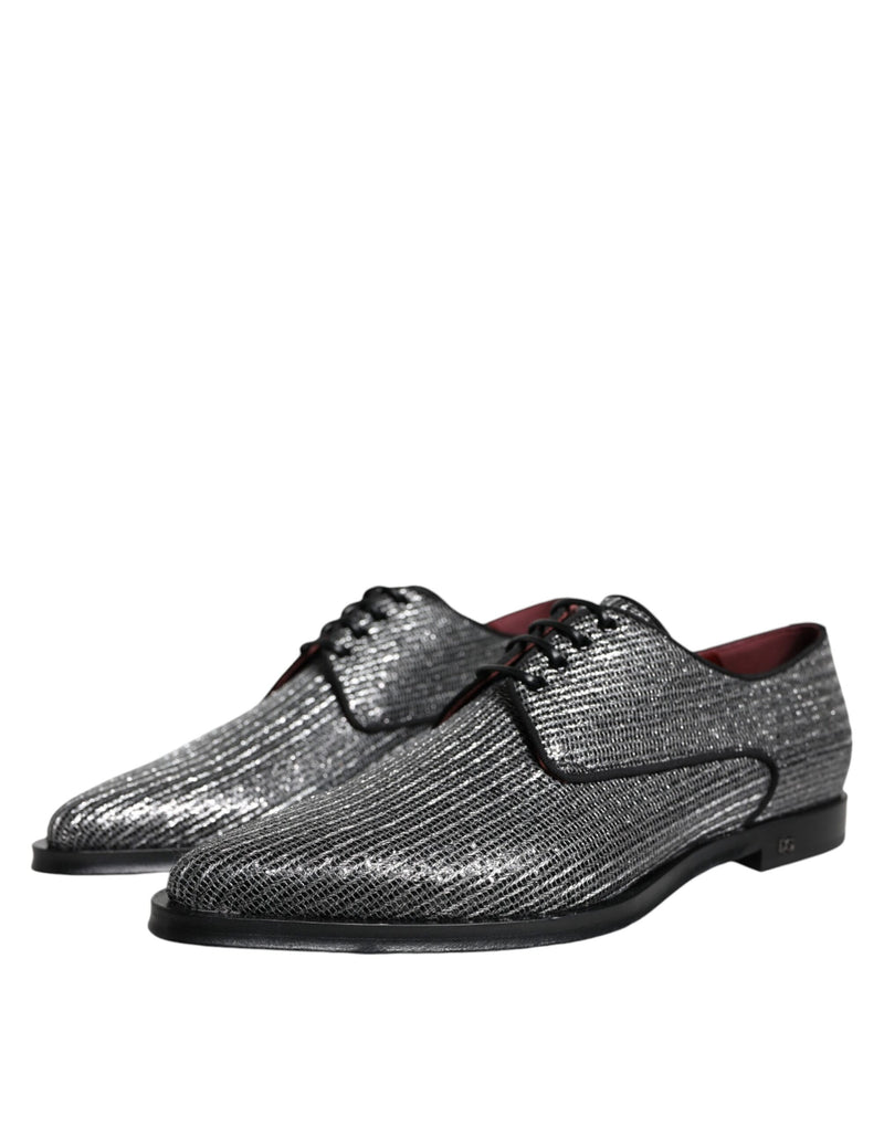 Chaussures derby habillées Dolce & Gabbana en polyuréthane argenté