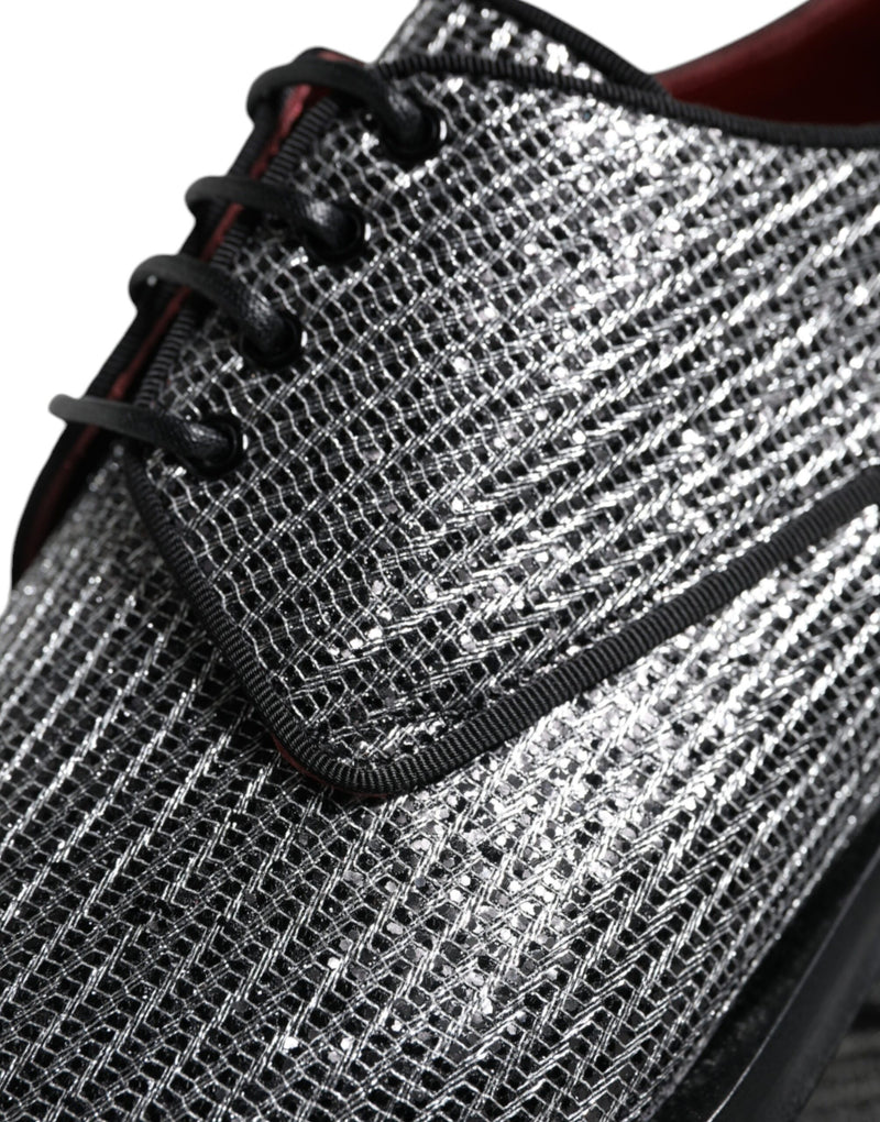 Chaussures derby habillées Dolce & Gabbana en polyuréthane argenté