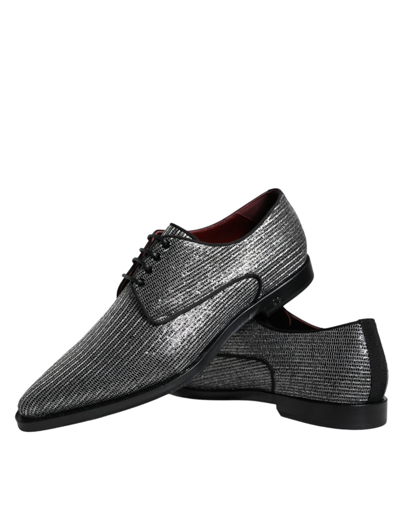Chaussures derby habillées Dolce & Gabbana en polyuréthane argenté