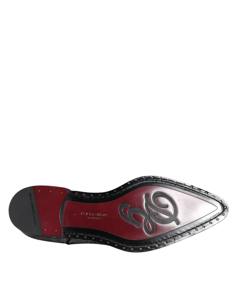 Chaussures derby habillées Dolce & Gabbana en polyuréthane argenté