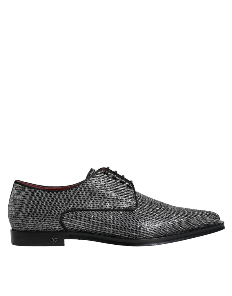 Chaussures derby habillées Dolce & Gabbana en polyuréthane argenté