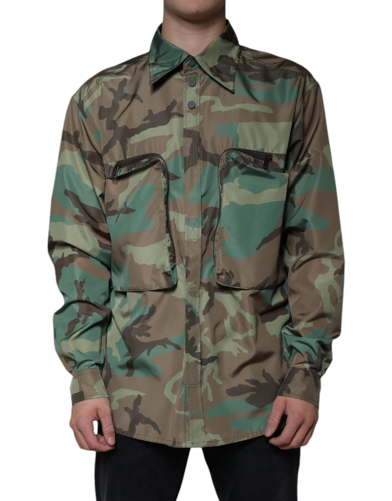 Chemise à boutons Dolce & Gabbana multicolore à motif camouflage