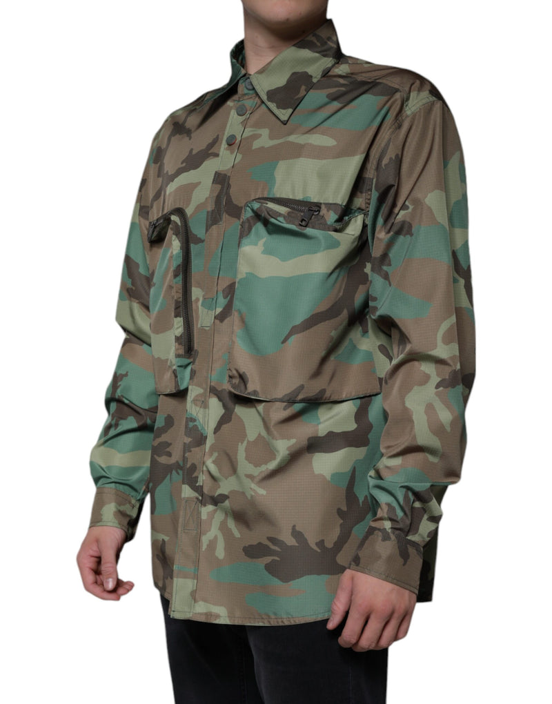 Chemise à boutons Dolce & Gabbana multicolore à motif camouflage