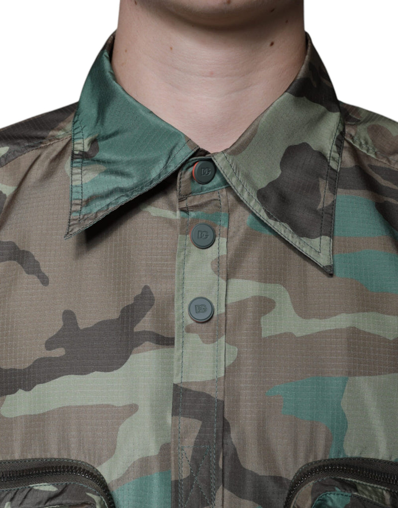 Chemise à boutons Dolce & Gabbana multicolore à motif camouflage