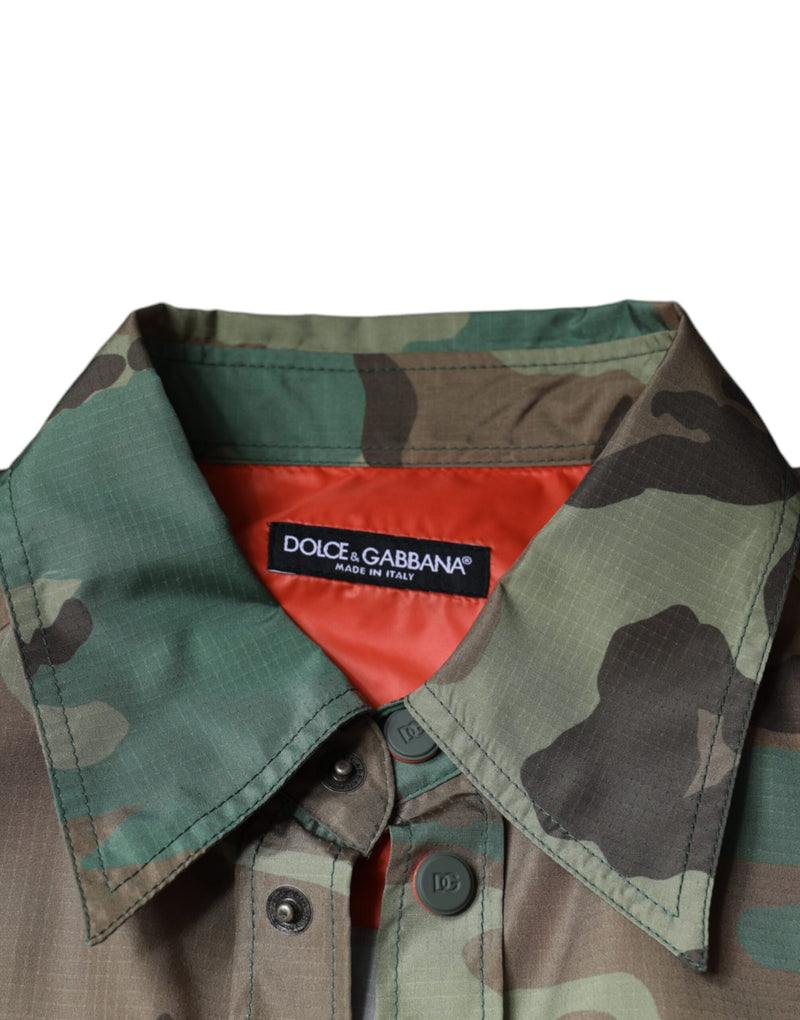 Chemise à boutons Dolce & Gabbana multicolore à motif camouflage