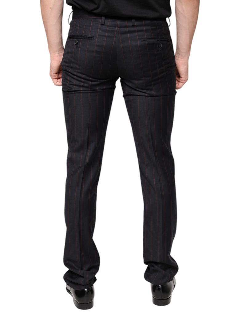 Pantalón de vestir ajustado con rayas negras de Dolce & Gabbana para hombre