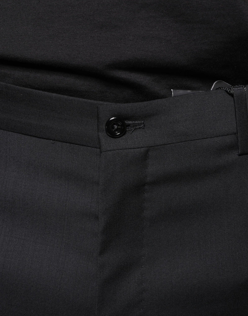 Pantalones de vestir ajustados de lana negra para hombre de Dolce & Gabbana