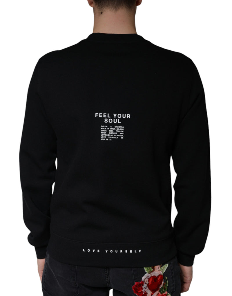 Sweat-shirt à col rond avec logo imprimé Dolce & Gabbana