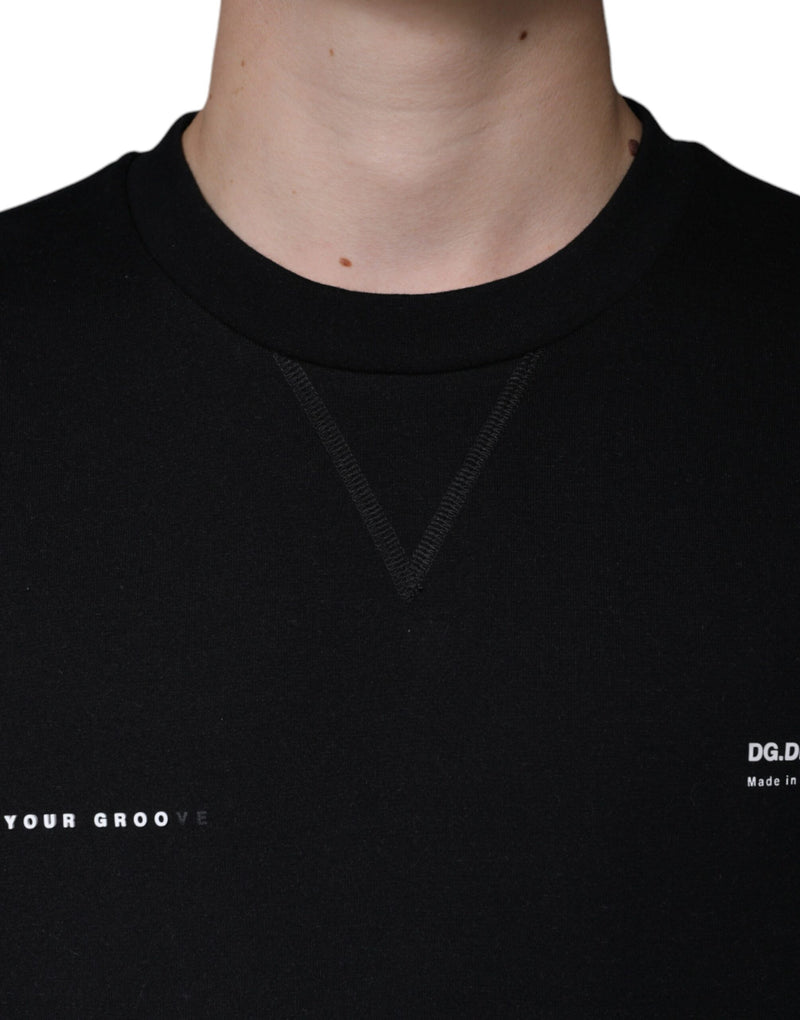 Sweat-shirt à col rond avec logo imprimé Dolce & Gabbana