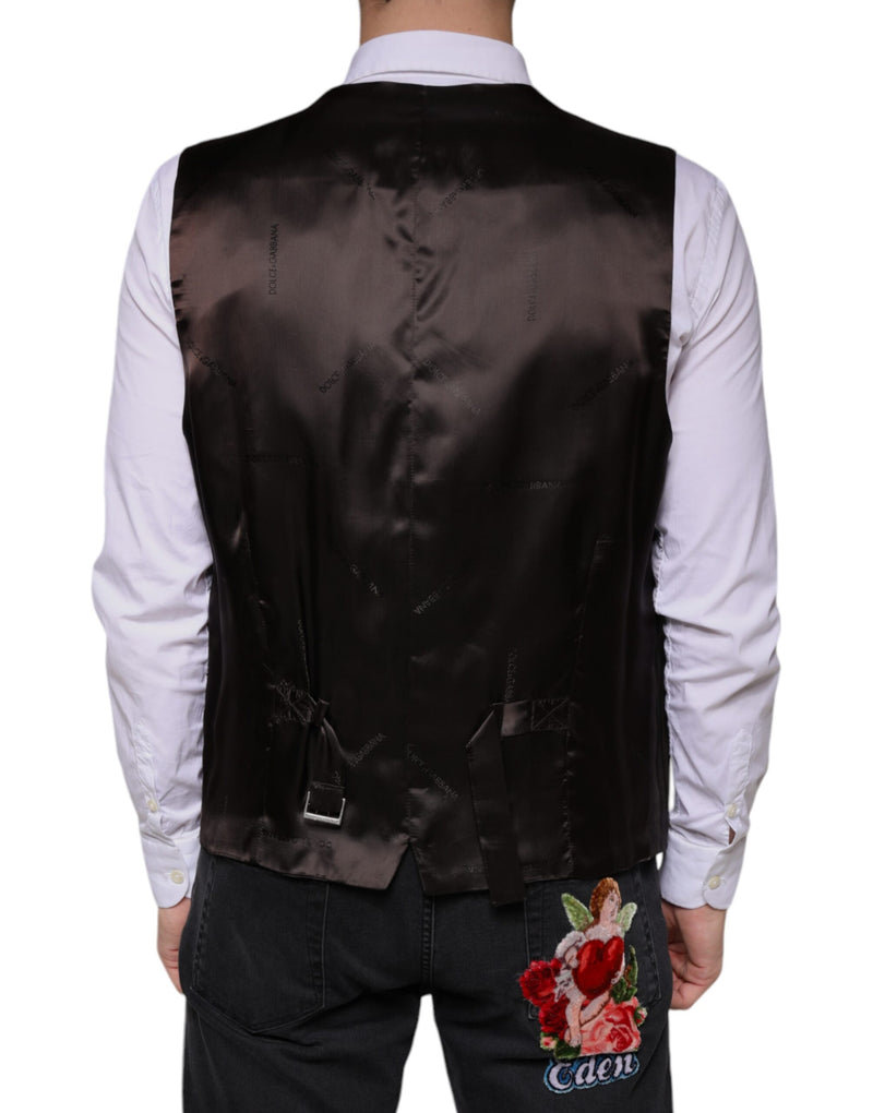 Colete social preto de algodão Dolce & Gabbana
