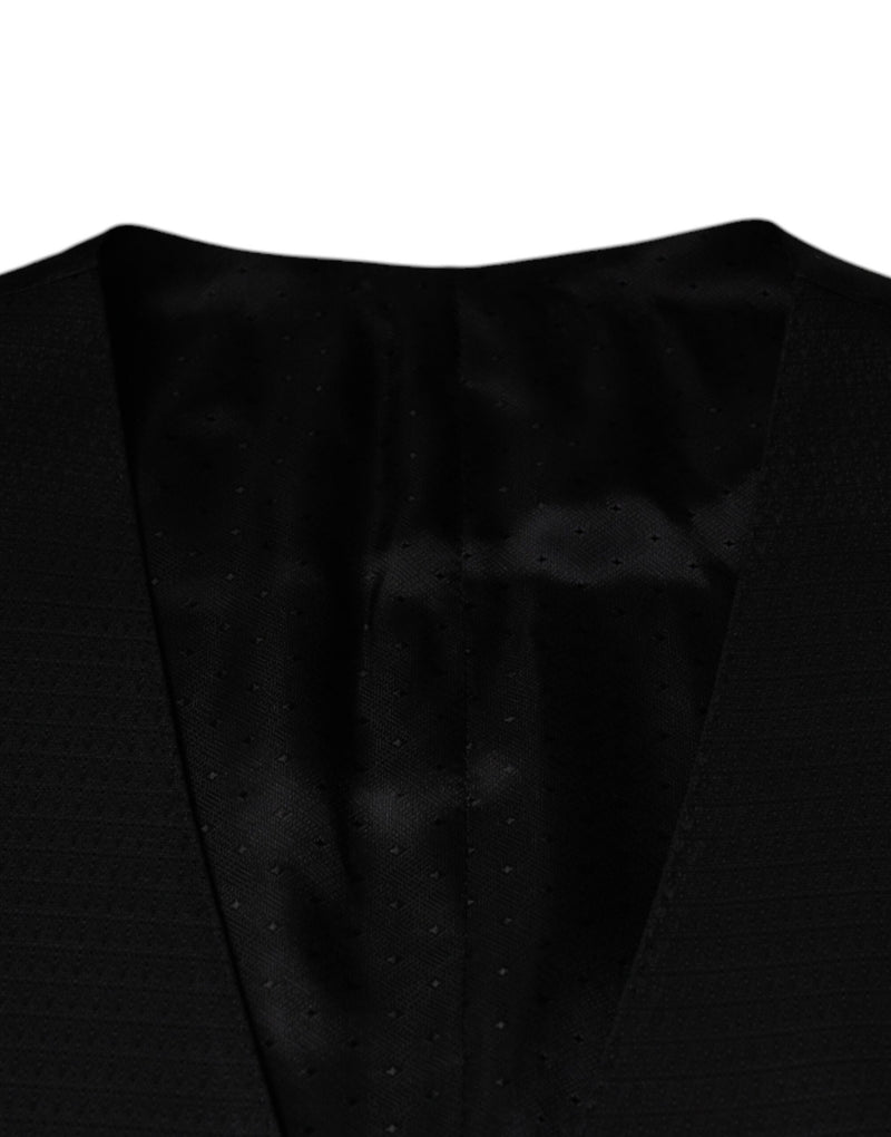 Chaleco formal de vestir de lana negra de Dolce & Gabbana