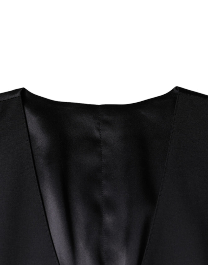 Gilet de costume formel en laine noire Dolce & Gabbana