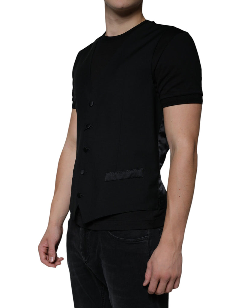 Gilet de costume pour homme en laine noire Dolce & Gabbana