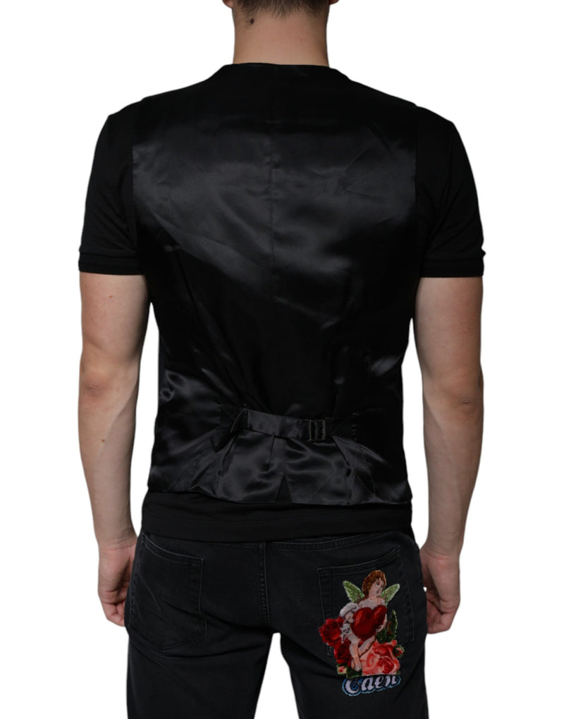 Gilet de costume pour homme en laine noire Dolce & Gabbana