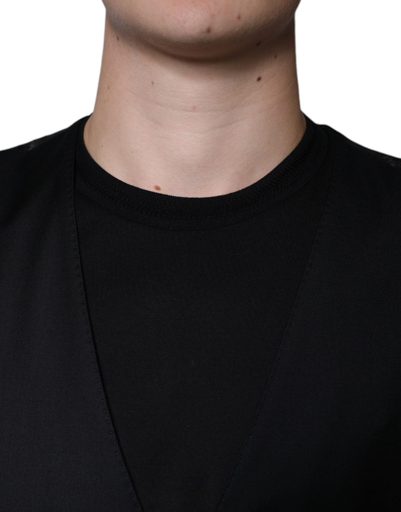Chaleco formal de vestir de lana negra de Dolce & Gabbana
