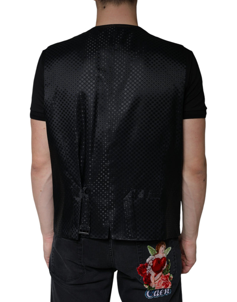 Colete formal de lã preto Dolce & Gabbana