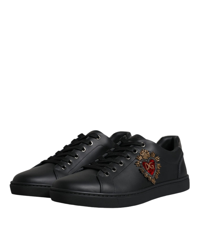 Tênis masculino London Sacred Heart preto Dolce & Gabbana