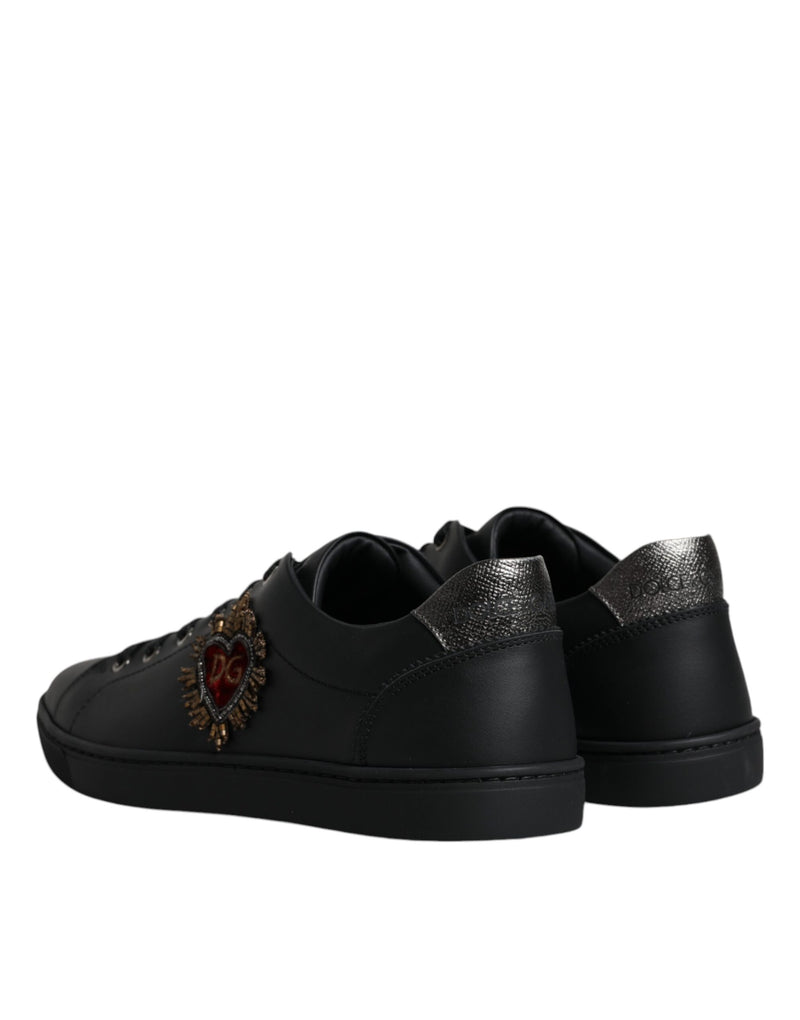 Tênis masculino London Sacred Heart preto Dolce & Gabbana
