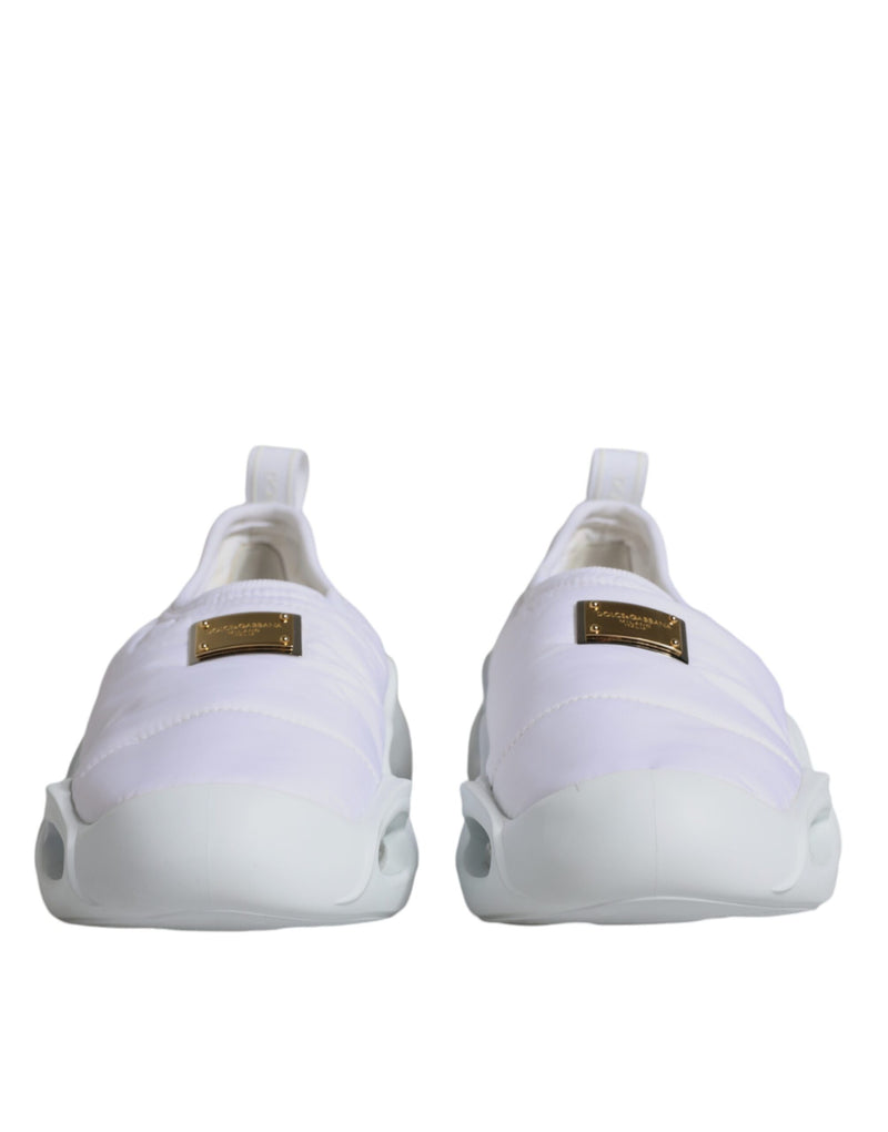 Baskets basses en tissu matelassé blanc Dolce & Gabbana