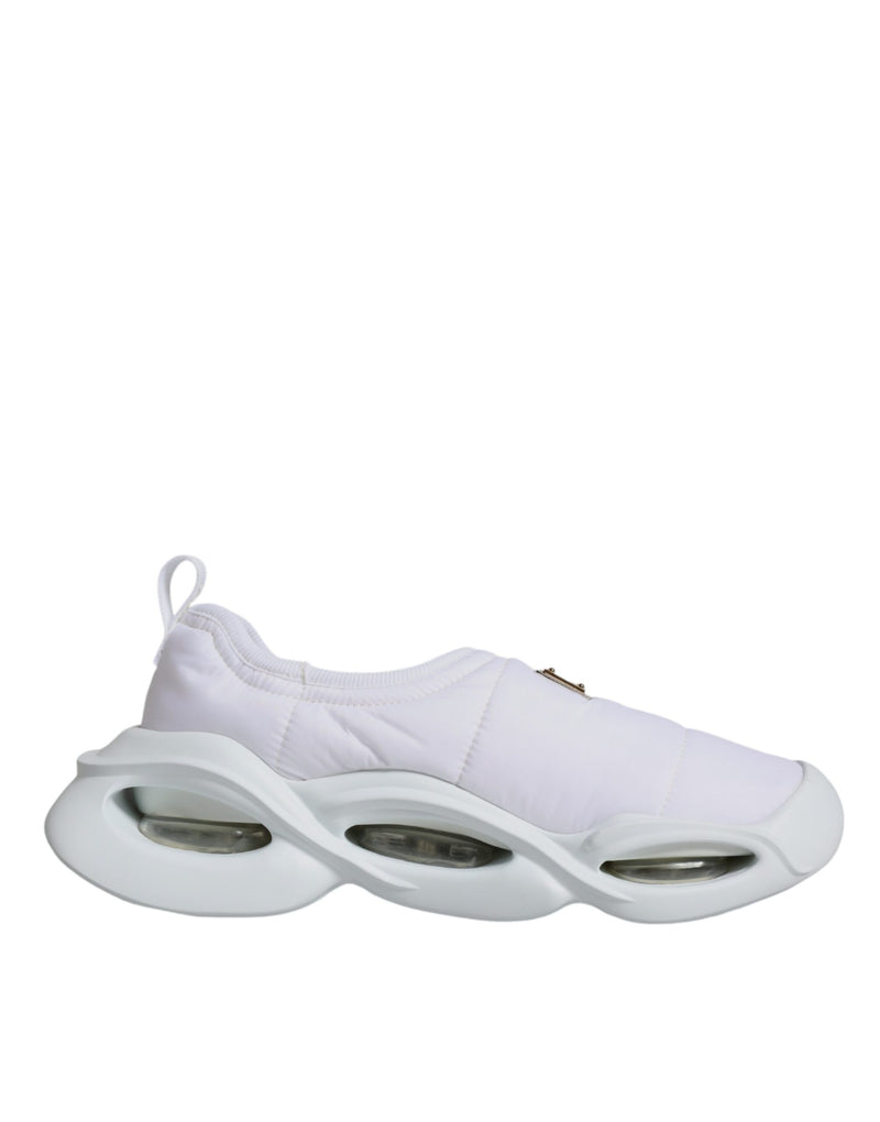 Baskets basses en tissu matelassé blanc Dolce & Gabbana