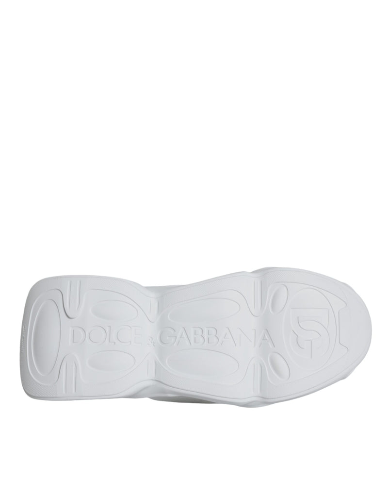 Baskets basses en tissu matelassé blanc Dolce & Gabbana