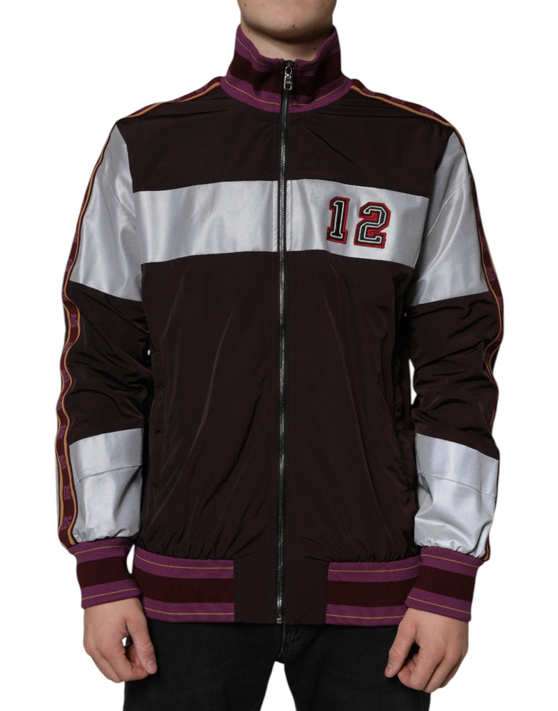 Blouson bomber zippé en jersey multicolore Dolce & Gabbana pour homme