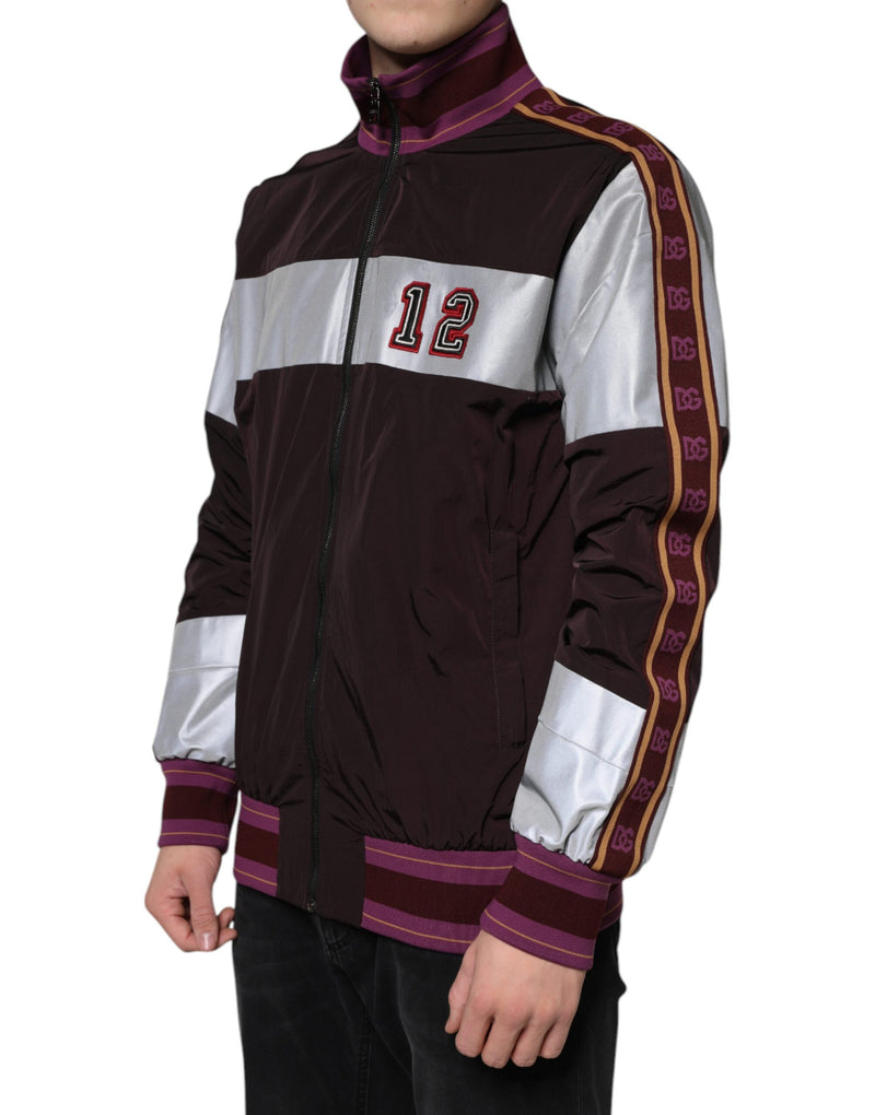 Blouson bomber zippé en jersey multicolore Dolce & Gabbana pour homme