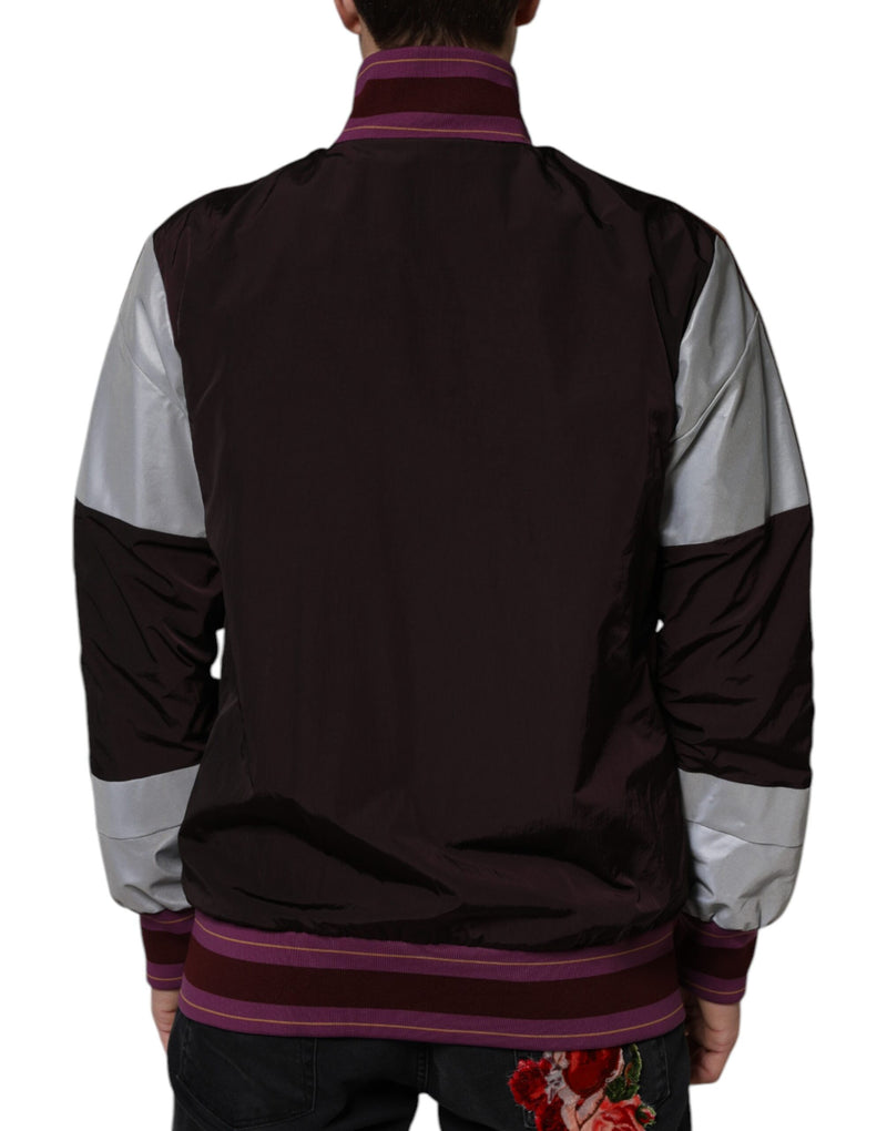 Blouson bomber zippé en jersey multicolore Dolce & Gabbana pour homme