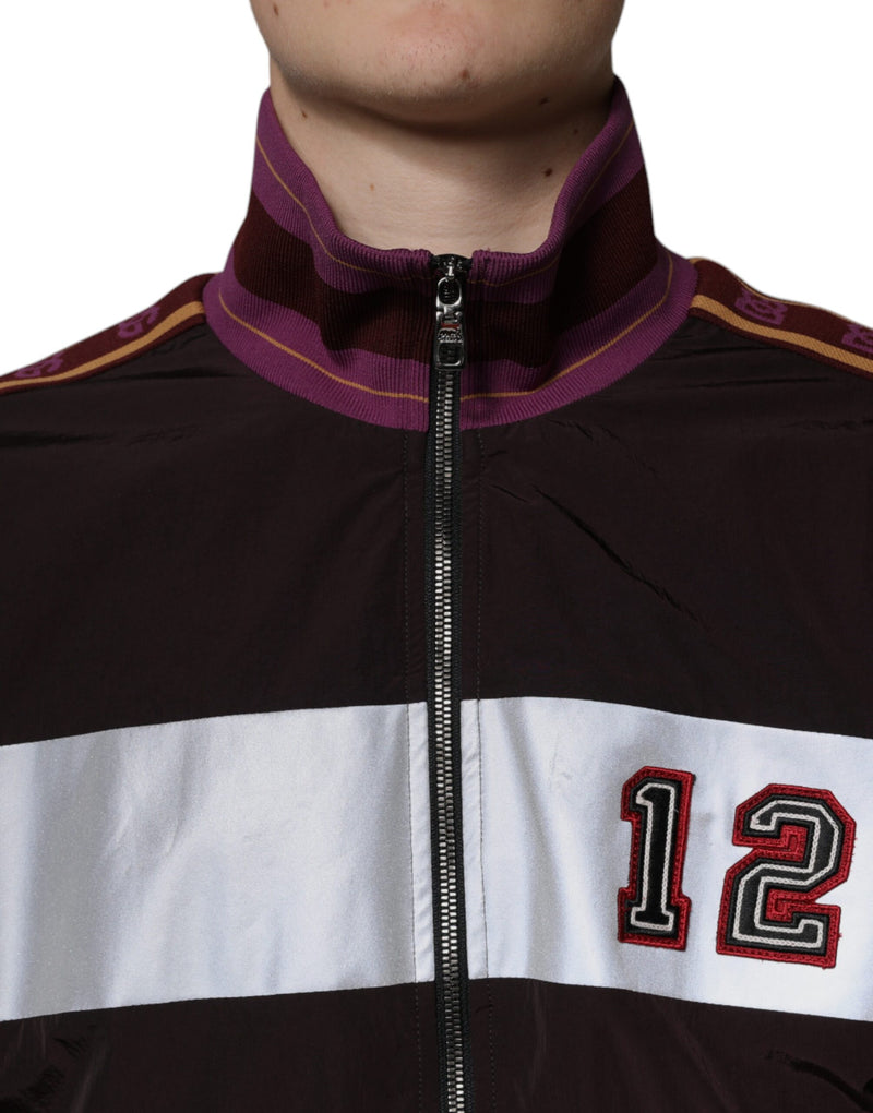 Blouson bomber zippé en jersey multicolore Dolce & Gabbana pour homme