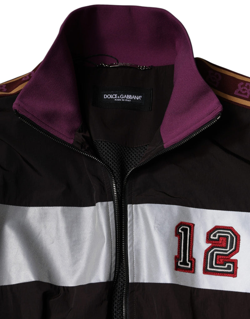 Blouson bomber zippé en jersey multicolore Dolce & Gabbana pour homme