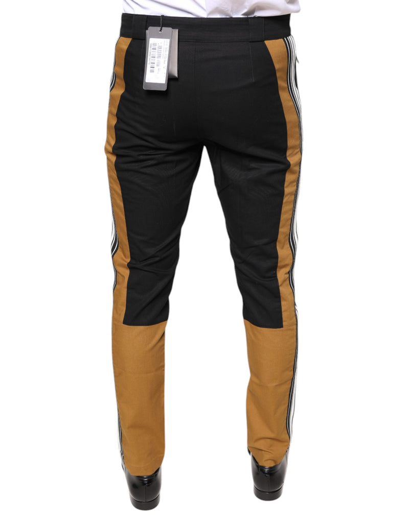 Pantalon slim en coton à rayures multicolores Dolce & Gabbana