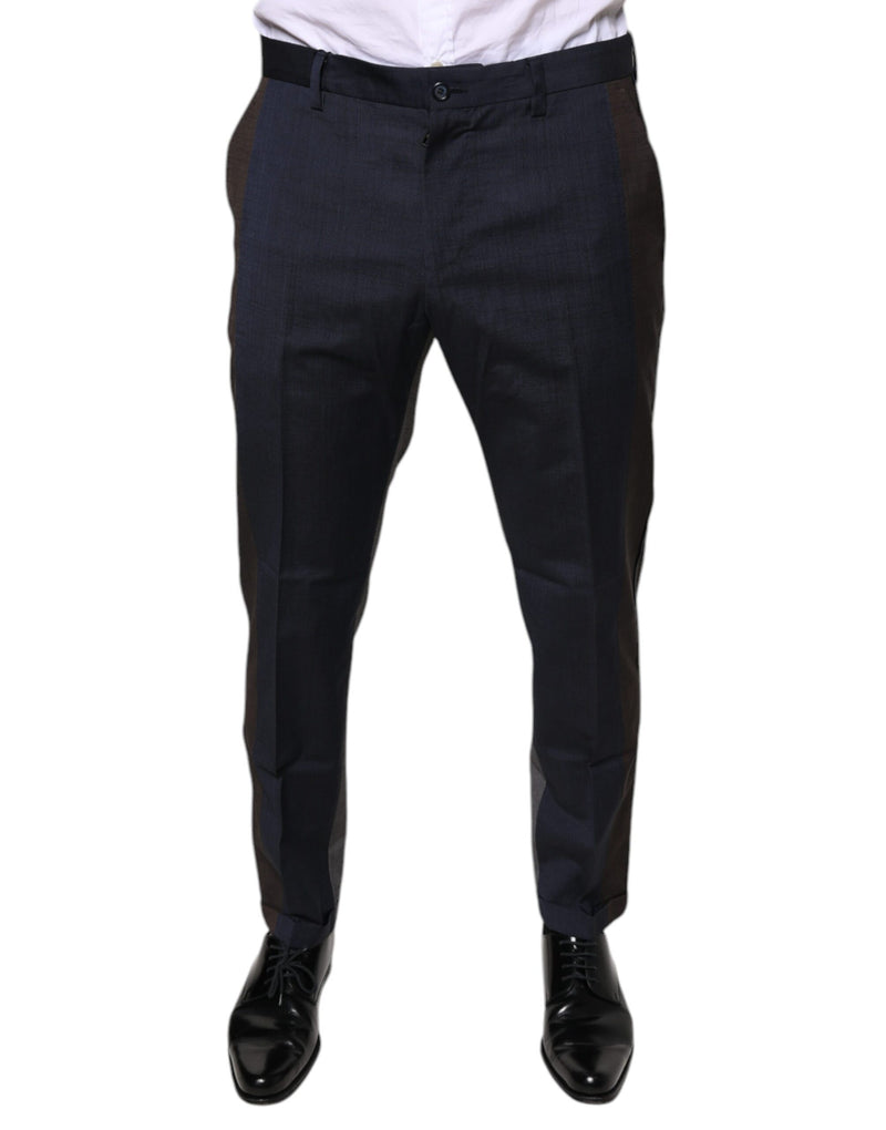Calça social preta de algodão e lã Dolce & Gabbana