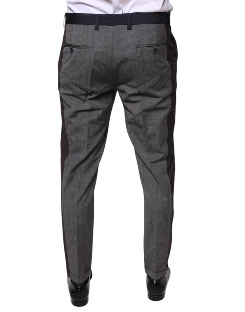 Calça social preta de algodão e lã Dolce & Gabbana