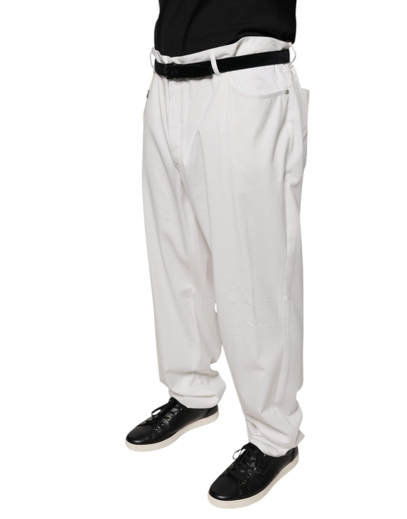 Pantalones tapered blancos de algodón para hombre de Brunello Cucinelli