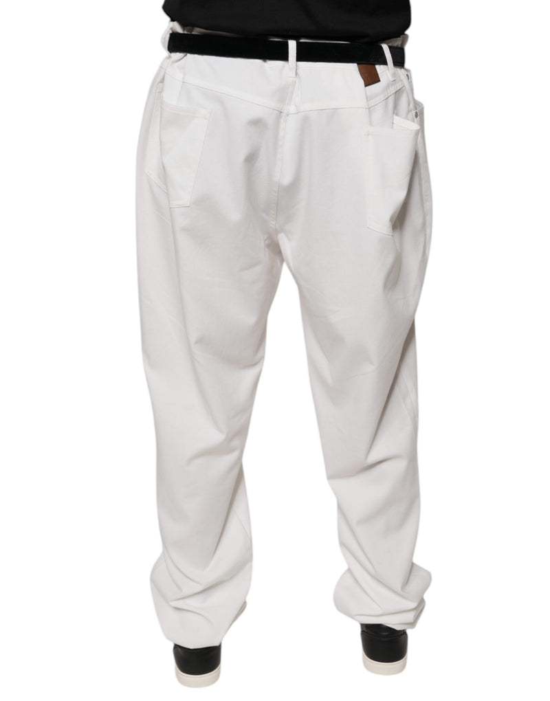 Pantalones tapered blancos de algodón para hombre de Brunello Cucinelli