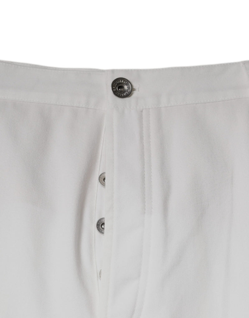 Pantalones tapered blancos de algodón para hombre de Brunello Cucinelli
