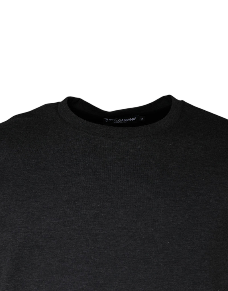 Camiseta gris oscuro de camuflaje con cuello redondo de Dolce & Gabbana