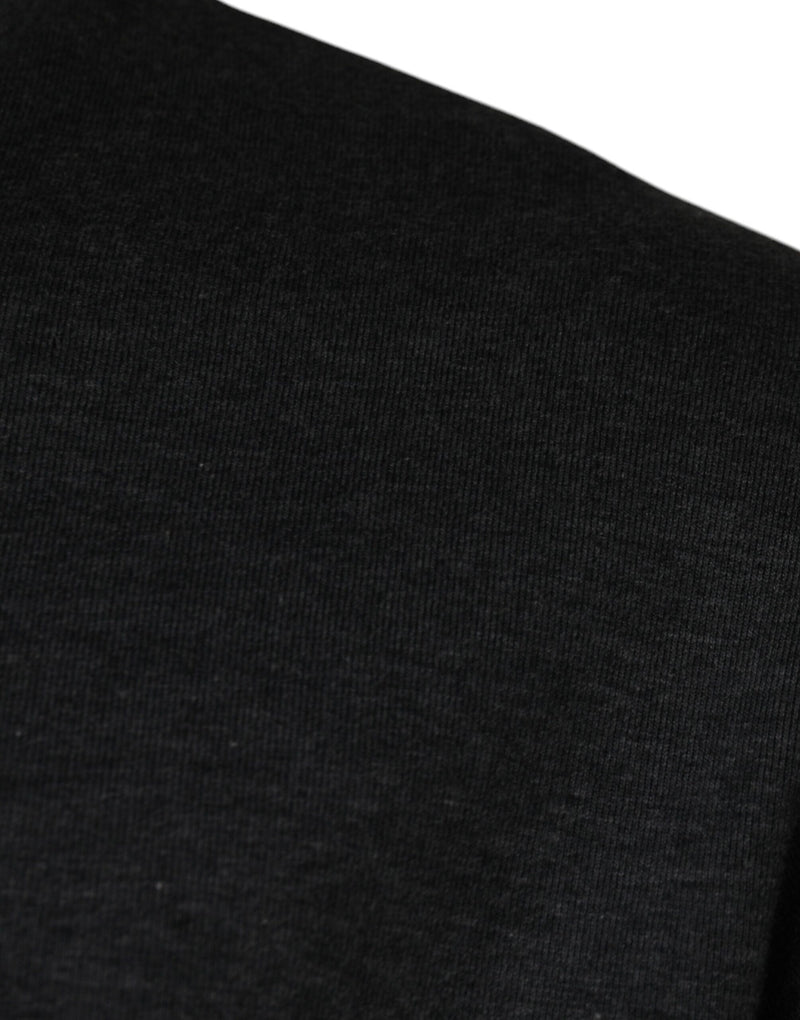 Camiseta gris oscuro de camuflaje con cuello redondo de Dolce & Gabbana