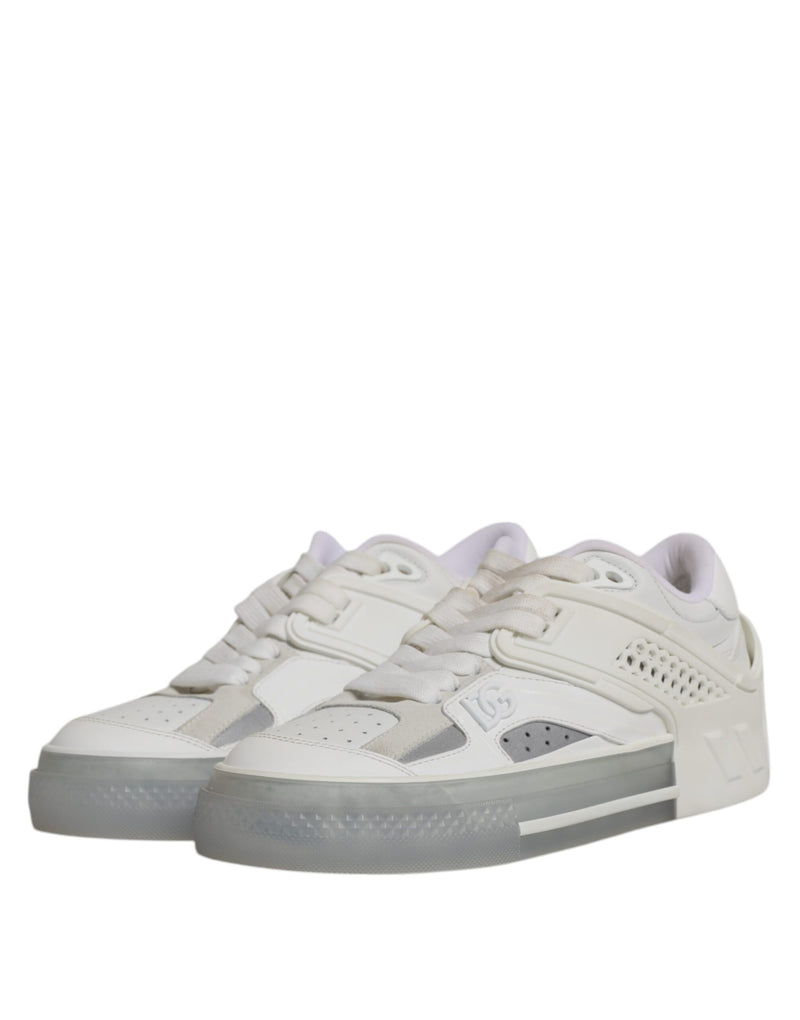 Baskets CUSTOM 2.Zero blanches à logo DG Dolce & Gabbana