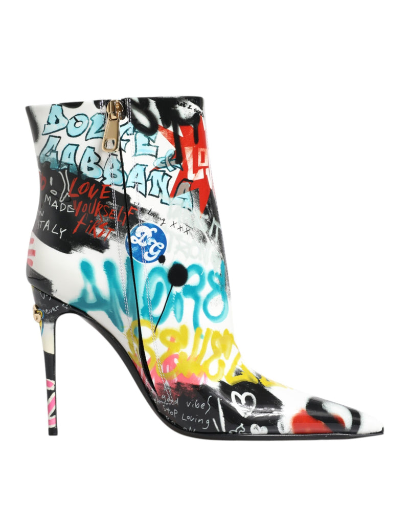 Botas de cano médio Keira Dolce & Gabbana multicoloridas com estampa de grafite