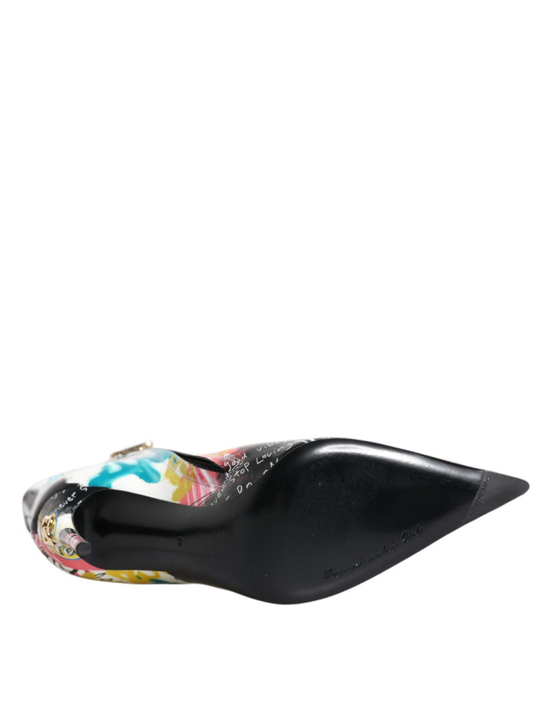 Botas de cano médio Keira Dolce & Gabbana multicoloridas com estampa de grafite