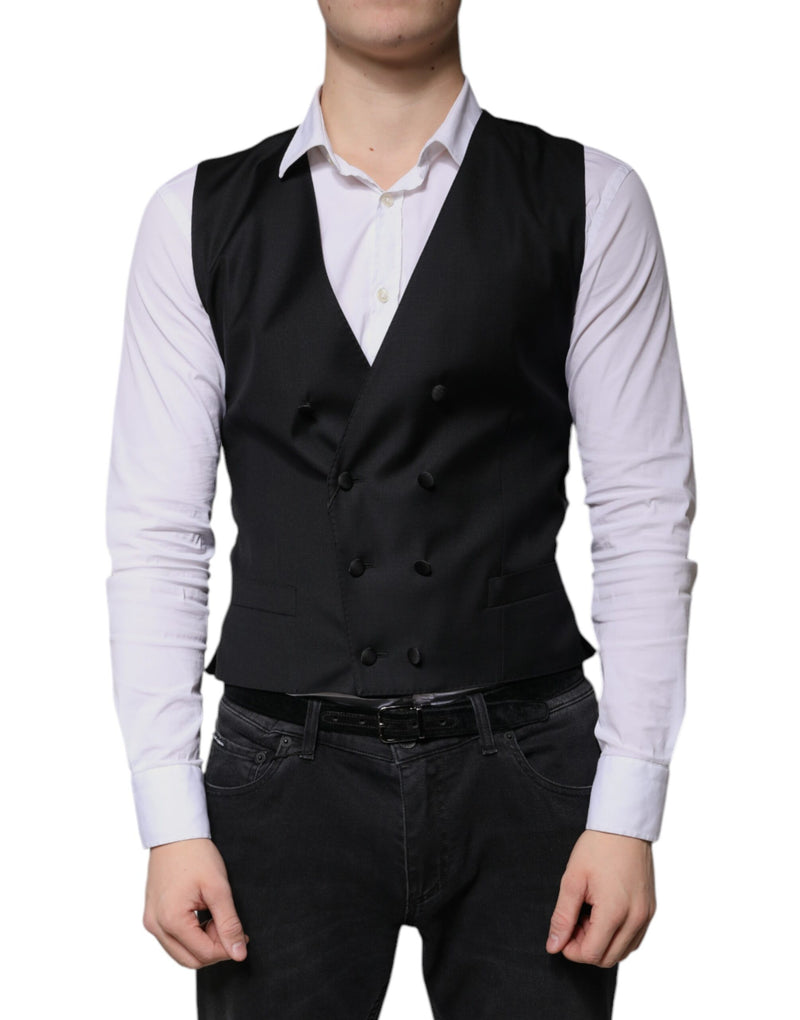 Chaleco formal de hombre Dolce & Gabbana de lana negra