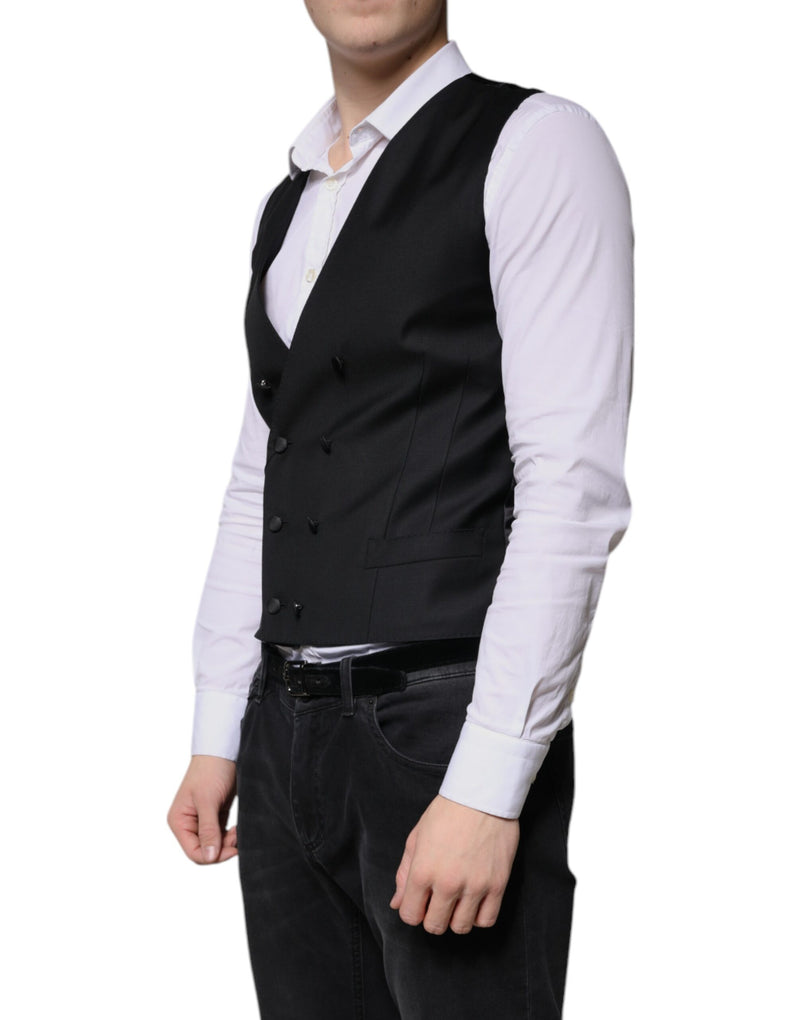 Chaleco formal de hombre Dolce & Gabbana de lana negra