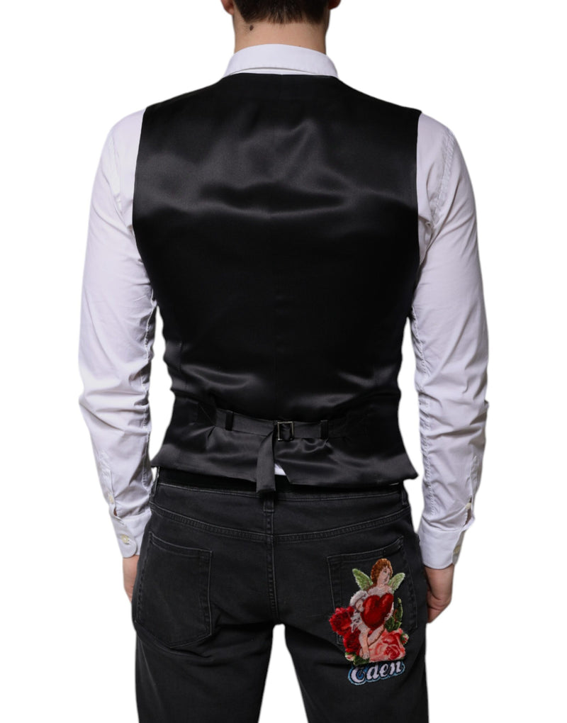 Chaleco formal de hombre Dolce & Gabbana de lana negra