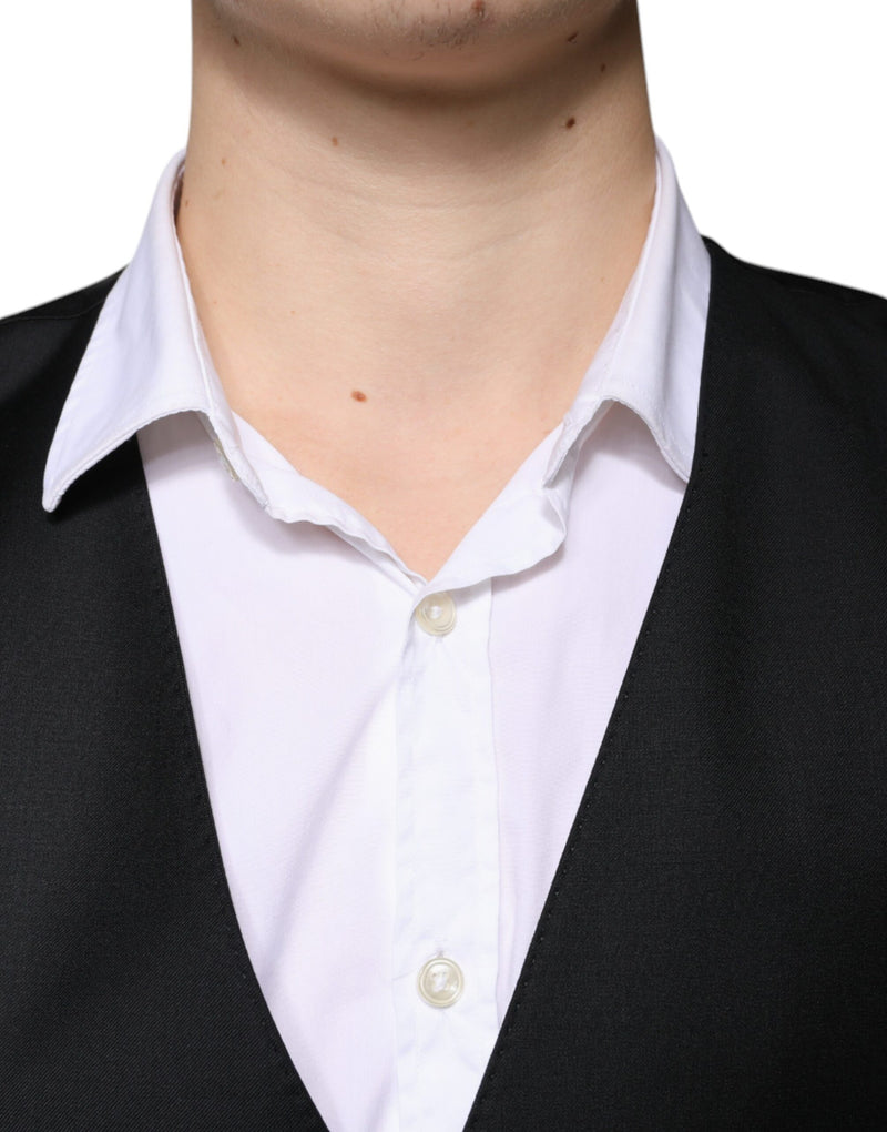 Chaleco formal de hombre Dolce & Gabbana de lana negra