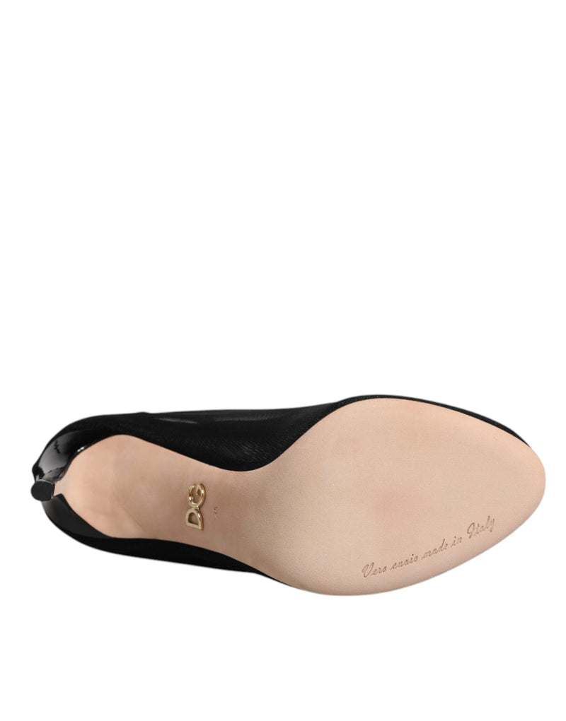 Bottes style chaussettes en mesh de nylon noir Dolce & Gabbana