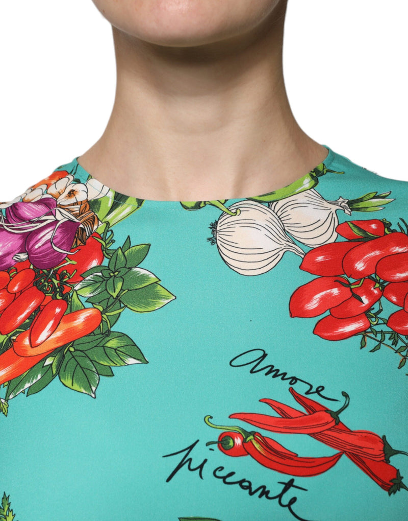 Débardeur sans manches multicolore à motif légumes Dolce & Gabbana