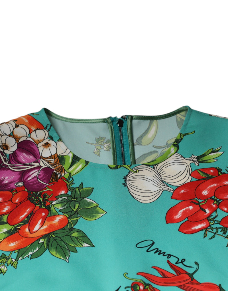 Débardeur sans manches multicolore à motif légumes Dolce & Gabbana